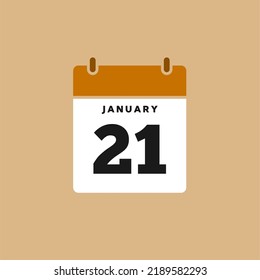 january 21st vector calendar icon