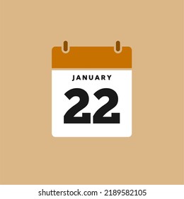 january 22st vector calendar icon