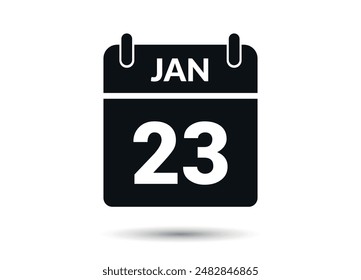 January 23 Calendar Date Flat Icon