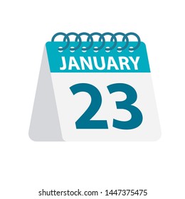 January 23 - Calendar Icon - Vector Illustration