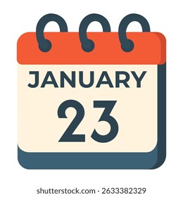 January 23 calendar vector on white background
Vector calendar with date