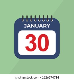 January 23, calender vector for reminder or celebration day. Template design for date and time agenda.