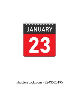 January 23 Concept Design. Vector Illustration.