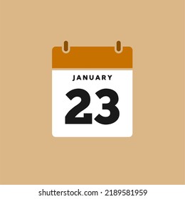 january 23st vector calendar icon