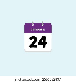 January 24th: Date on a Calendar