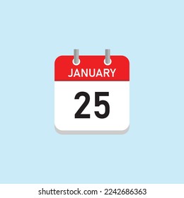 January 25 Concept Design. Vector Illustration.