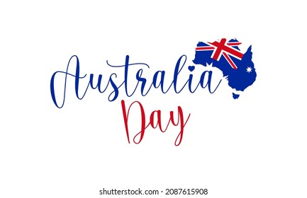 January 26 - Australia day. hand lettering Calligraphic design for Australia day. vector illustration design for banner, poster, tshirt, card.