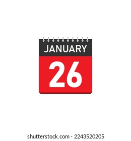 January 26 Concept Design. Vector Illustration.