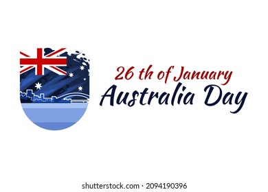 January 26, Happy Australia Day Vector Illustration. Suitable for greeting card, poster and banner. 
