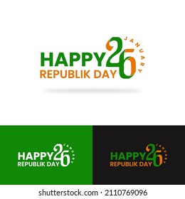 January 26 logo. Happy Republic Day. Indian Day