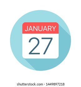 January 27 - Calendar Icon - Vector Illustration