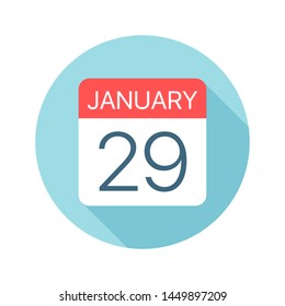 January 29 - Calendar Icon - Vector Illustration