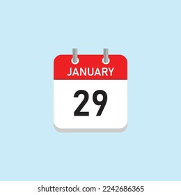 January 29 Concept Design. Vector Illustration.