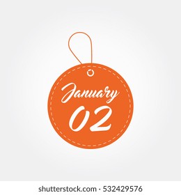 January 2nd of the calendar template
