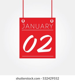 January 2nd - hanging calendar
