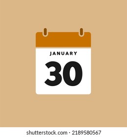 january 30st vector calendar icon