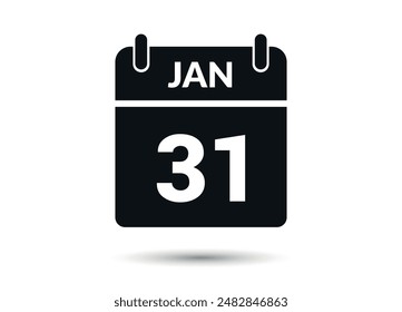 January 31 Calendar Date Flat Icon