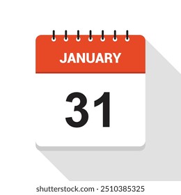 january 31 calendar date icon