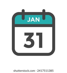 January 31 Calendar Day or Calender Date for Deadline or Appointment