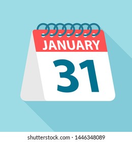 January 31 - Calendar Icon - Vector Illustration