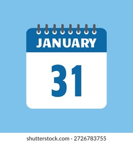 januar 31 kalender symbol Vektorseite monat design