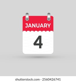 January 4 calendar Date, Month icon