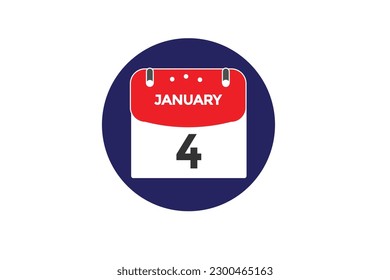 january 4 calendar date reminder,calendar  4 january date template 