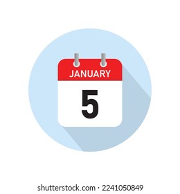 January 5 Concept Design. Vector Illustration.