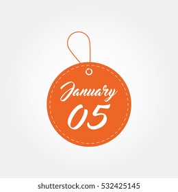 January 5th of the calendar template