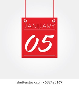 January 5th - hanging calendar
