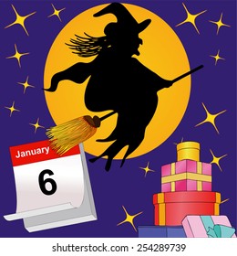 January 6, La Befana arrives on their broomsticks and brings many gifts to good children