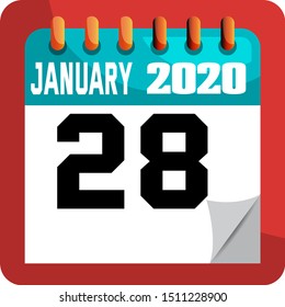 
JANUARY 6 . Vector flat daily calendar icon. Date and time, day, month. Holiday.