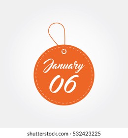 January 6th of the calendar template