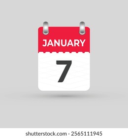 January 7 calendar Date, Month icon