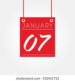 January 7th - hanging calendar