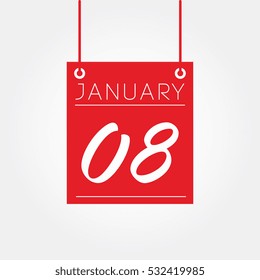 January 8th - hanging calendar