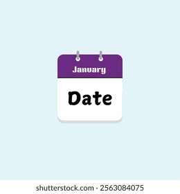 January any: Calendar Date Illustration