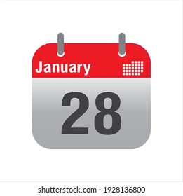 Vector de diseño de iconos del calendario de enero