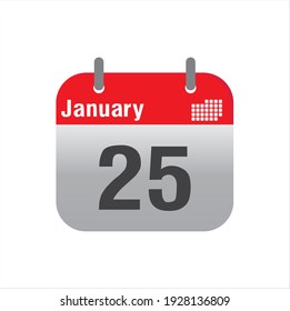 January Calendar Icon design vector