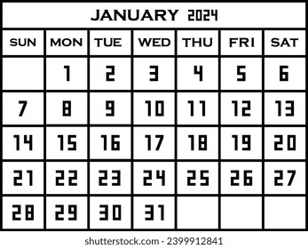 January Calendar Icon design vector