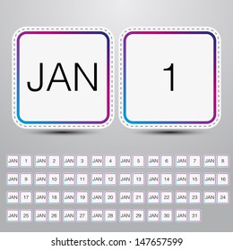 January Calendar icon simple design