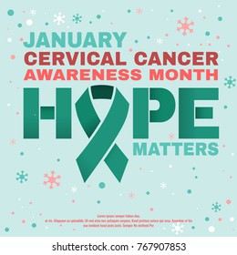 january cervical cancer awareness month healthcare stock vector cervical cancer month