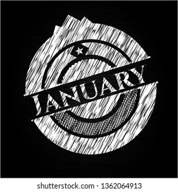 January chalk emblem