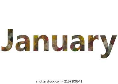 january. Colorful typography text banner. Vector the word january