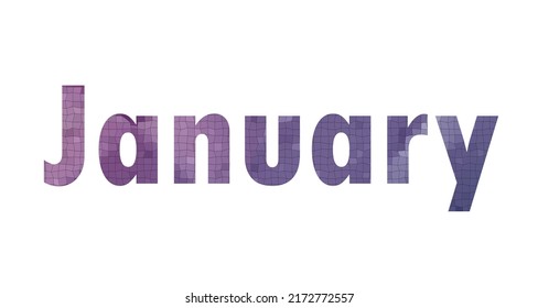 january. Colorful typography text banner. Vector the word january