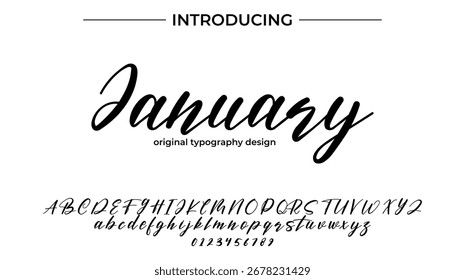 January - Elegant Script Font for Smooth Handwritten Design and Creative Typography
