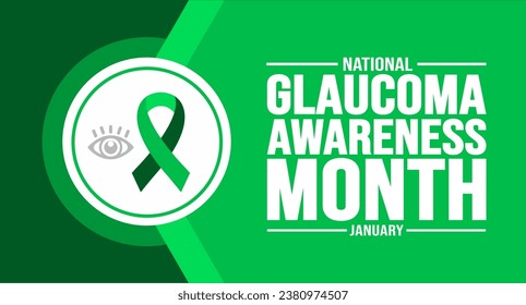 January is Glaucoma Awareness Month background template. Holiday concept. background, banner, placard, card, and poster design template with text inscription and standard color. vector illustration.