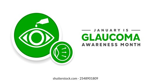 January Is Glaucoma Awareness month. Eye. Great for cards, banners, posters, social media and more. White background. 