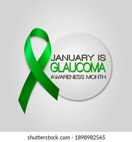 January is Glaucoma Awareness Month. Vector isolated illustration. Poster design