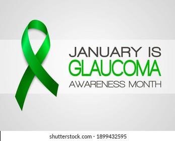January is Glaucoma Awareness Month. Vector isolated illustration. Poster design